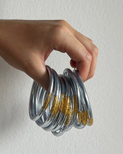 Charger l'image dans la galerie, Bracelet bouddhiste silver et mantra gold