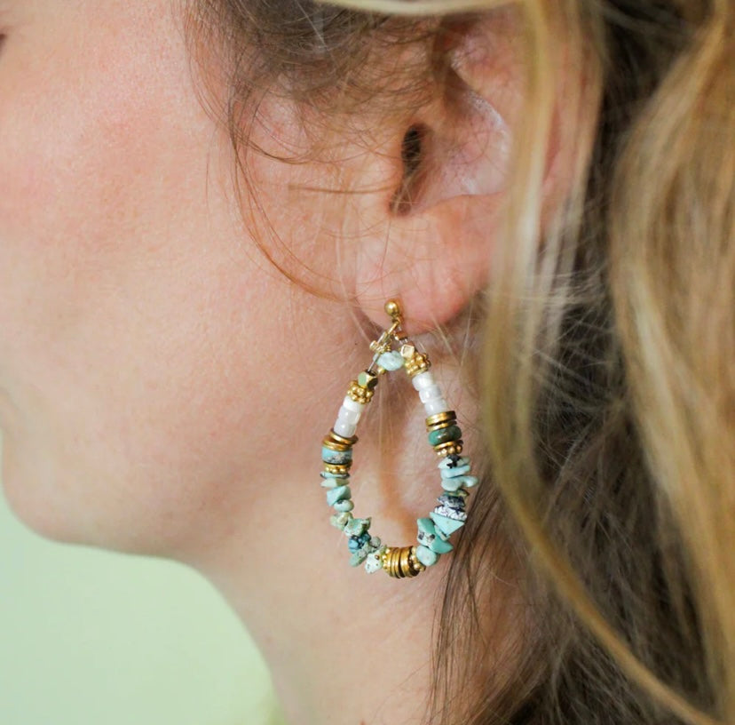 Boucles d'oreilles heishi Joé