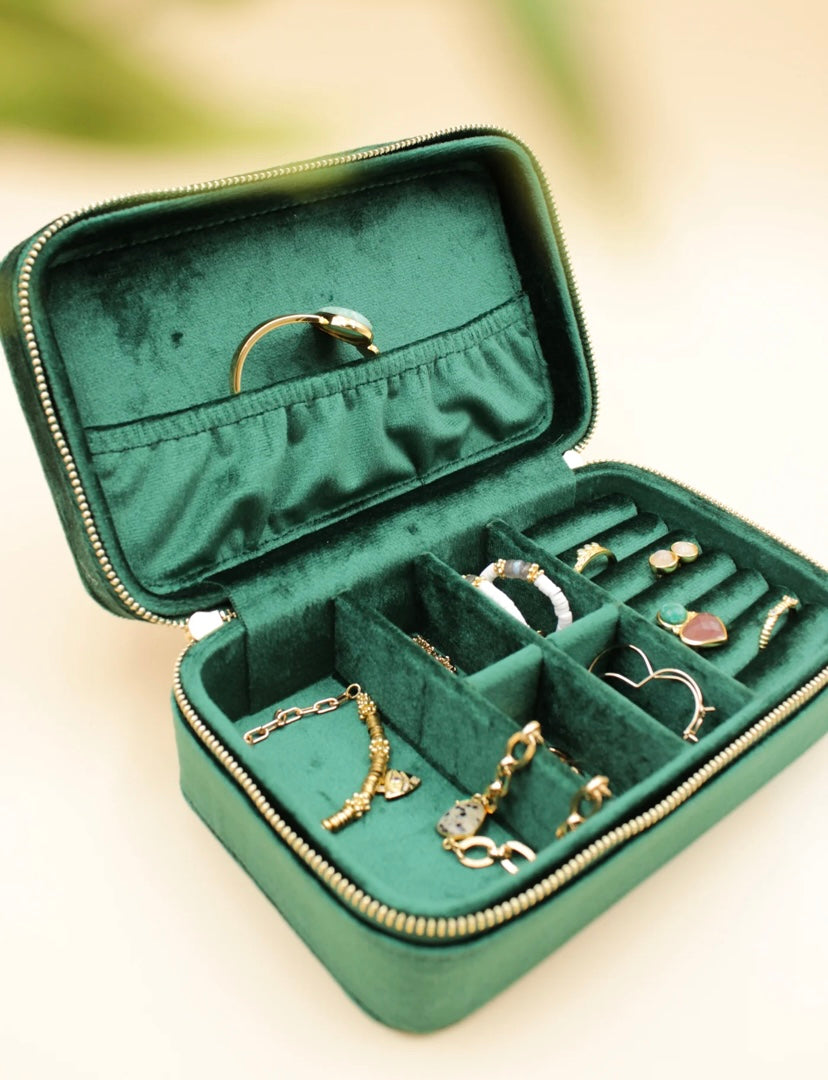 Boite à bijoux verte