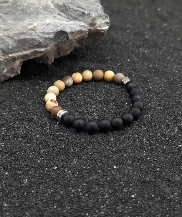 Bracelet bicolore homme