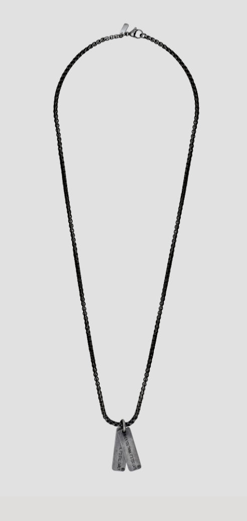 Collier plaques homme