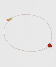 Charger l&#39;image dans la galerie, Collier goutte coeur cornaline
