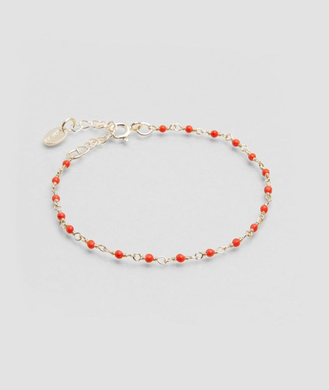 Bracelet Inde Argent corail
