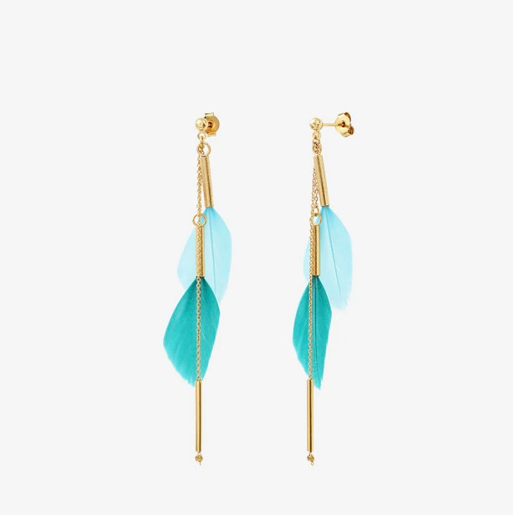 Boucles d'oreilles Rio bleues