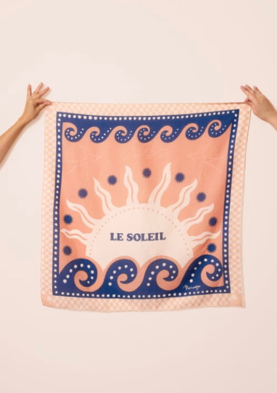 Foulard Solarium rose pêche