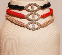 Charger l&#39;image dans la galerie, Bracelet Nazar noir / blanc
