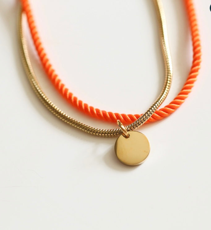 Bracelet/collier orange