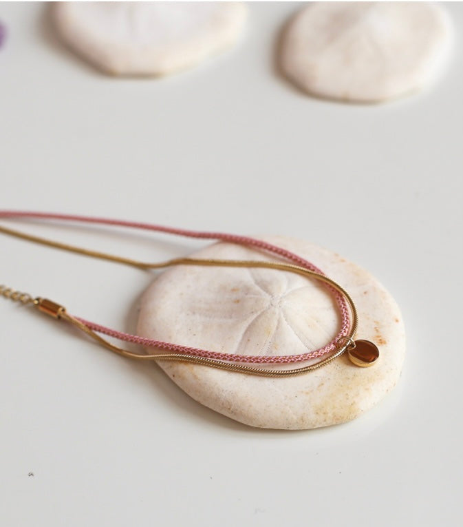 Bracelet/collier cerisier pailleté