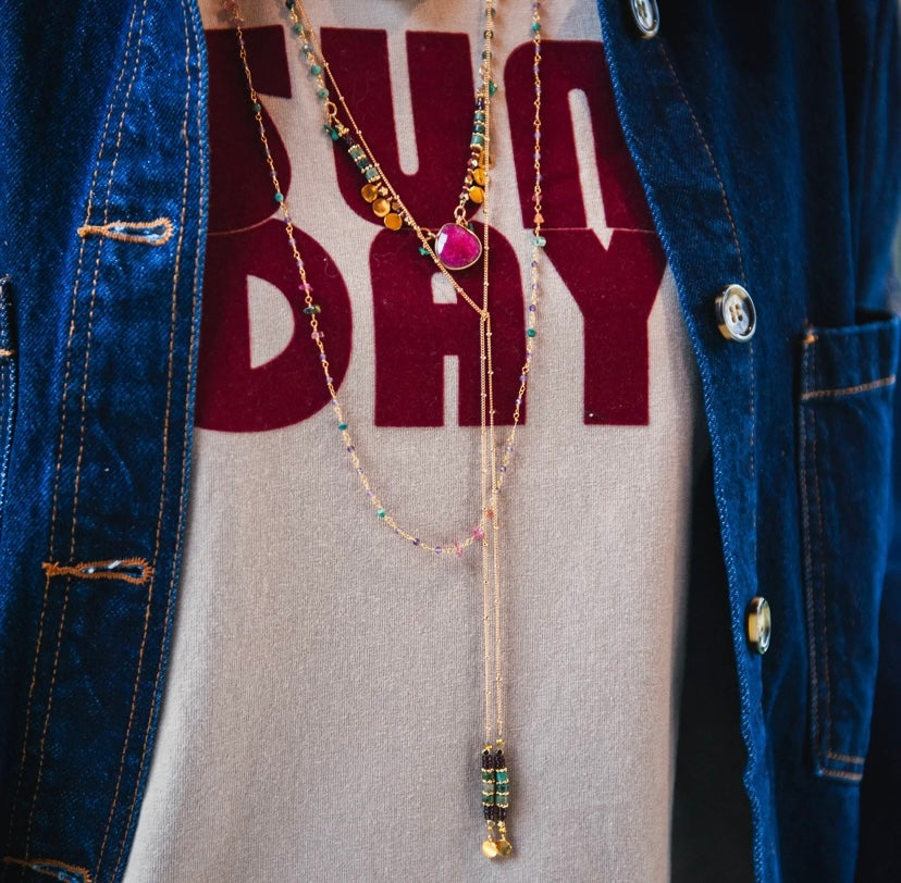 Sautoir pierres fines Charlotte