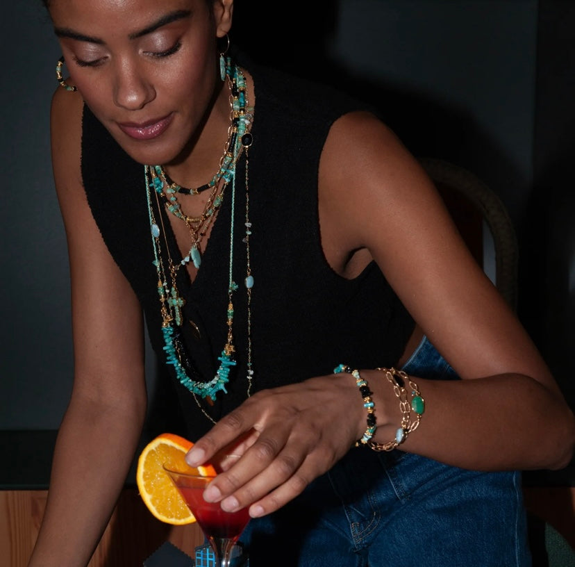 Sautoir multipierres Alba