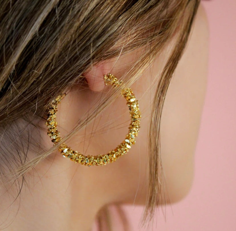 Grandes créoles perlées Manon