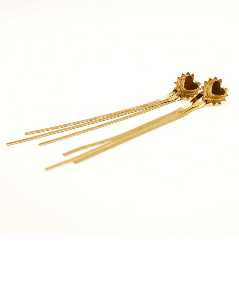 Boucles d'oreilles coeurs pendants Manon