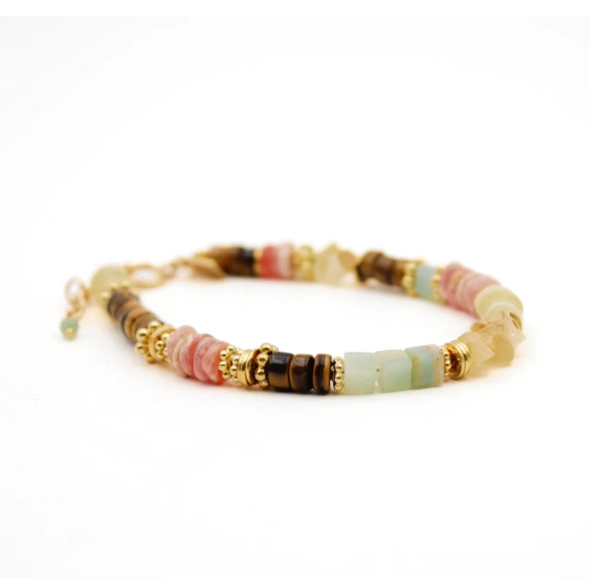 Bracelet heishi oeil de tigre Halima