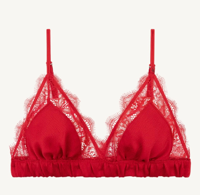 Bralette Love Lace rouge vif