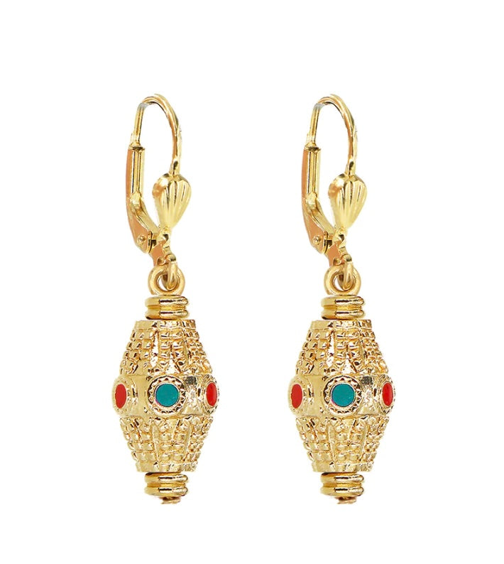 Boucles d'oreilles Kamala turquoise