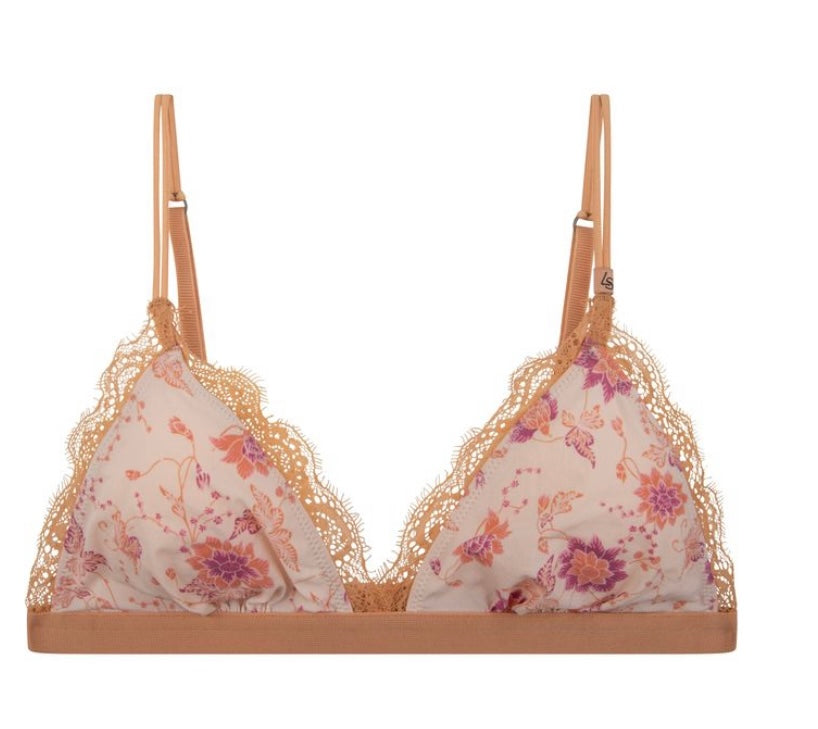 Bralette Filippa batik flowers white