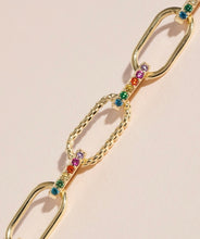 Charger l&#39;image dans la galerie, Bracelet Rheya zircons arc-en-ciel
