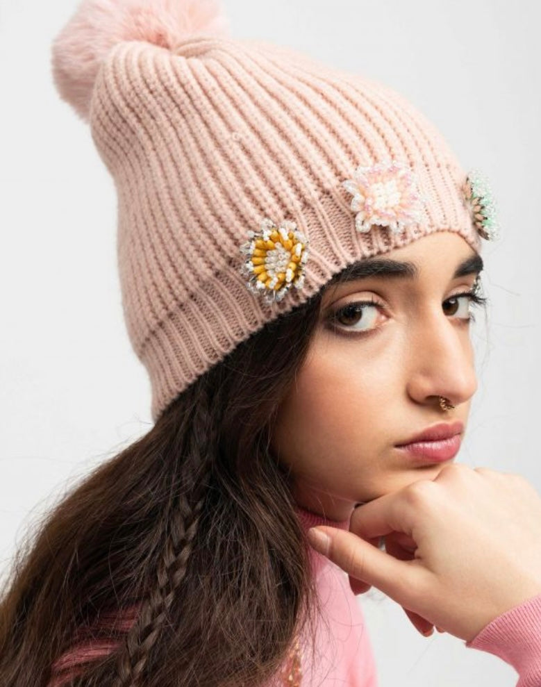 Bonnet Maelou rose