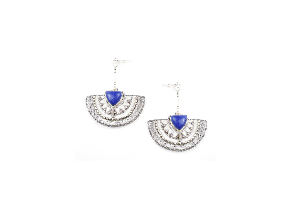 Boucles d’oreilles Kalie lapis lazuli