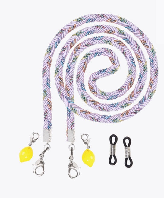 Cordon pour lunettes et masque lilas