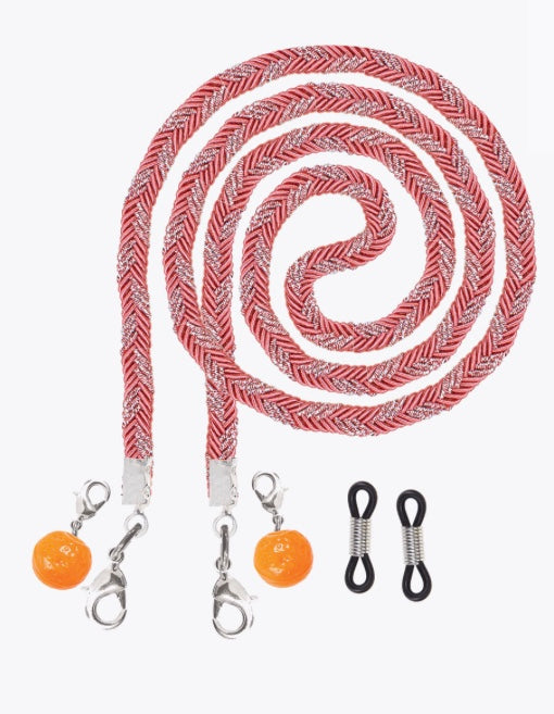 Cordon pour lunettes et masque orange